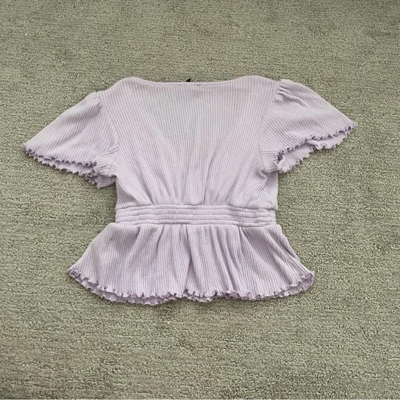Bundle Purple Pink Blouse Corset Pastel Coquette Spring Summer Ruffle Lace Crop - Picture 7 of 8